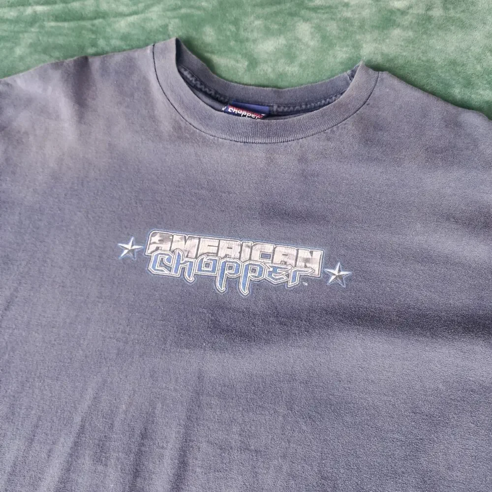American Chopper Jet Bike Discovery Channel Y2K Motorcycle Graphic T Shirt XL